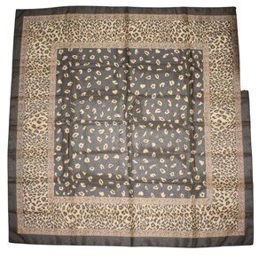 Akel Multicolor Animal Print Jacquard Style Polyester Square Scarf Neckerch